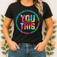 Tie Dye Don't Stress Do Your Best You Got This Test Day Womens T-Shirt