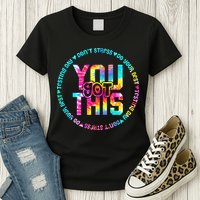 Tie Dye Don't Stress Do Your Best You Got This Test Day Womens T-Shirt