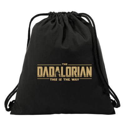 The Dadalorian Dad Papa Papalorian This Is The Way Drawstring Bag