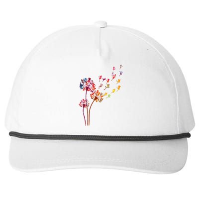 Tie Dye Dandelion Cats Flower Colorful Pet Cat Snapback Five-Panel Rope Hat