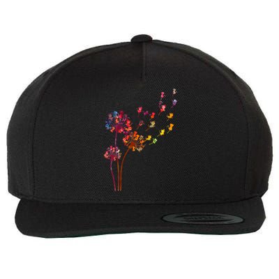 Tie Dye Dandelion Cats Flower Colorful Pet Cat Wool Snapback Cap