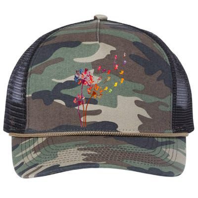 Tie Dye Dandelion Cats Flower Colorful Pet Cat Retro Rope Trucker Hat Cap