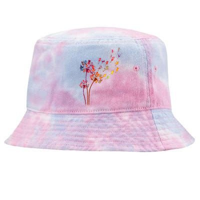 Tie Dye Dandelion Cats Flower Colorful Pet Cat Tie-Dyed Bucket Hat