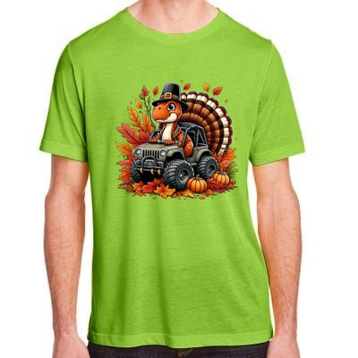 Thanksgiving Design Dinosaur T Rex Fall Truck Gift Adult ChromaSoft Performance T-Shirt