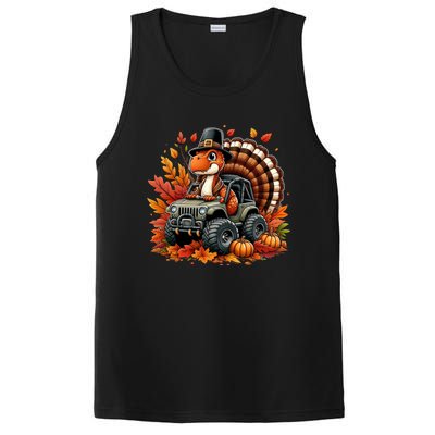 Thanksgiving Design Dinosaur T Rex Fall Truck Gift PosiCharge Competitor Tank