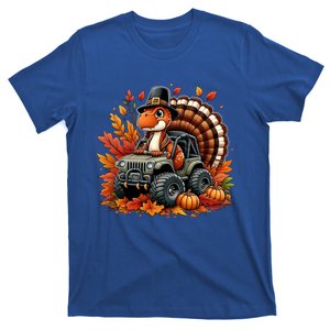 Thanksgiving Design Dinosaur T Rex Fall Truck Gift T-Shirt