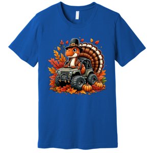 Thanksgiving Design Dinosaur T Rex Fall Truck Gift Premium T-Shirt