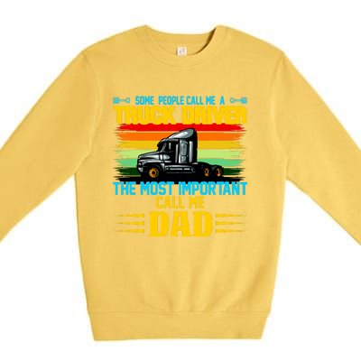 Truck Driver Dad Gift Premium Crewneck Sweatshirt