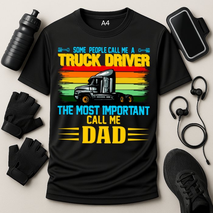 Truck Driver Dad Gift Performance Shirt