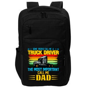 Truck Driver Dad Gift Impact Tech Backpack