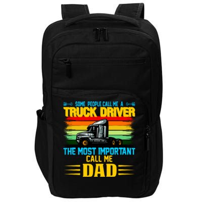 Truck Driver Dad Gift Impact Tech Backpack