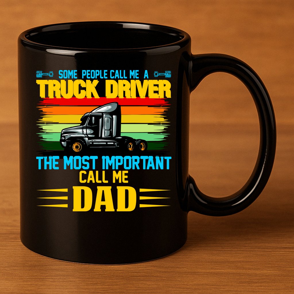 Truck Driver Dad Gift 11oz C Handle Ceramic Mug