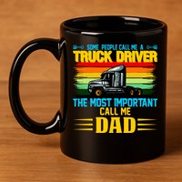 Truck Driver Dad Gift 11oz C Handle Ceramic Mug