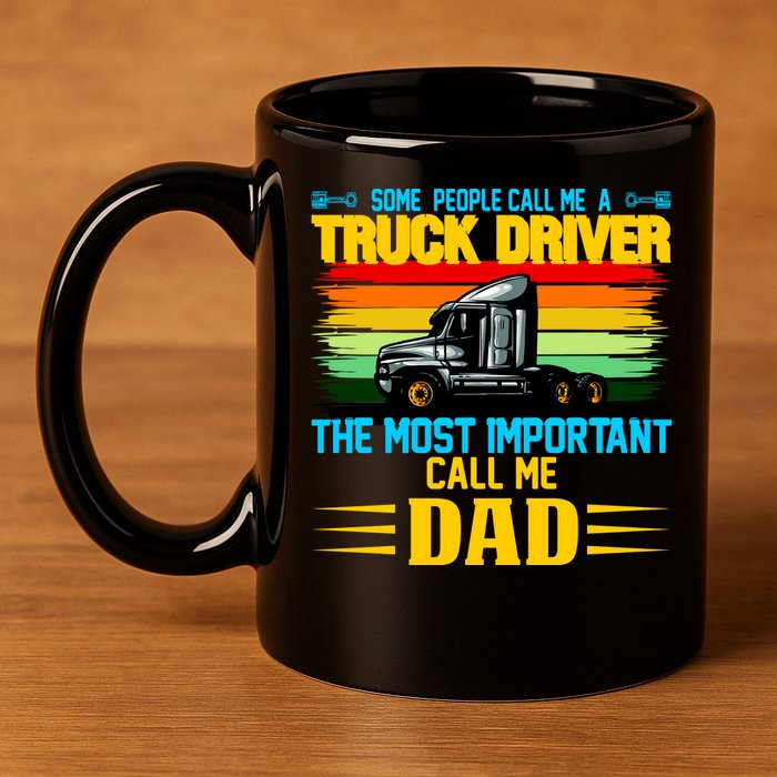 Truck Driver Dad Gift 11oz C Handle Ceramic Mug