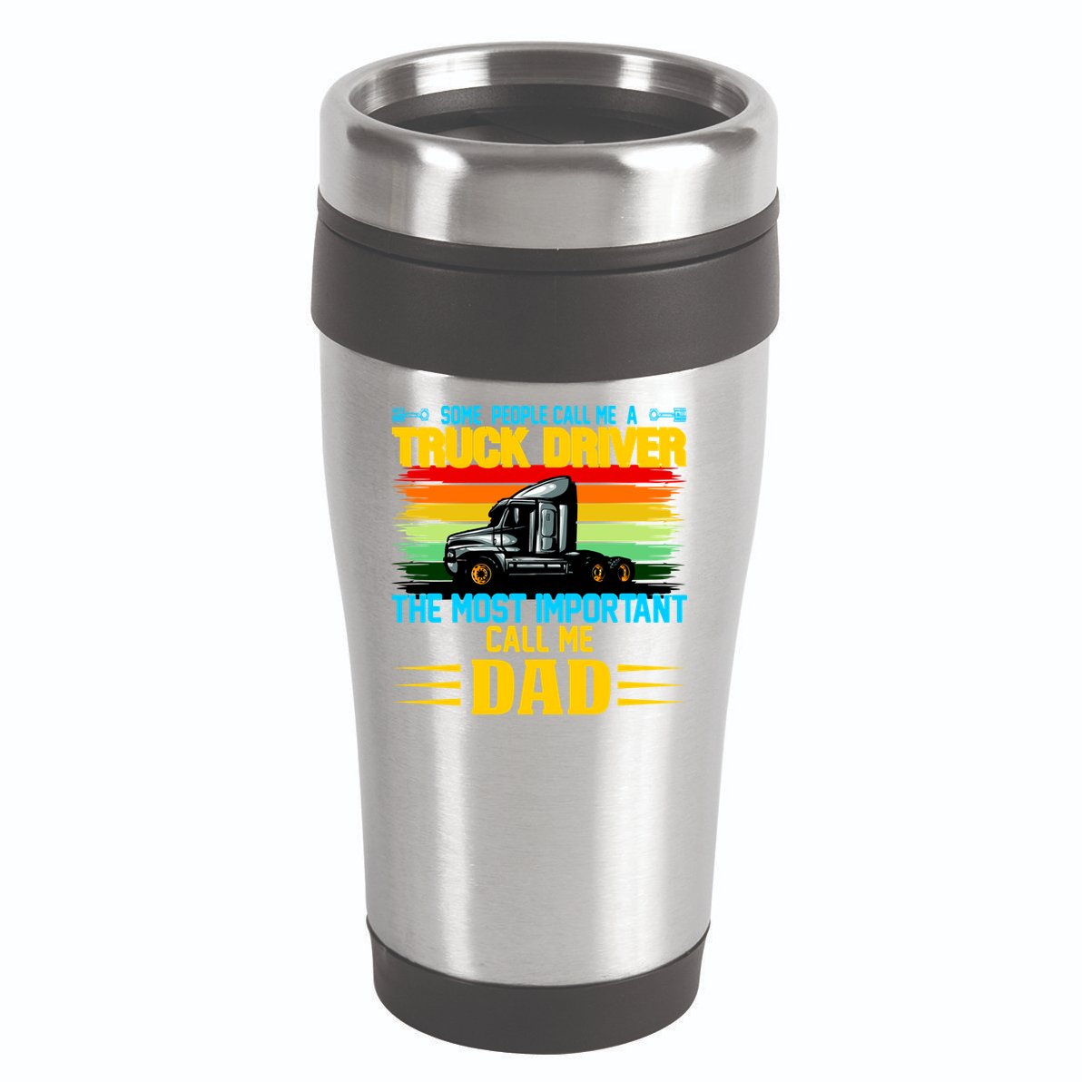 Truck Driver Dad Gift 16oz Travel Tumbler