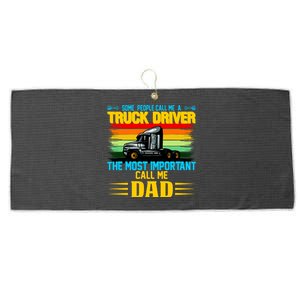 Truck Driver Dad Gift Large Microfiber Waffle Golf Towel