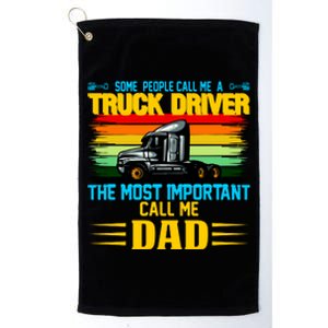 Truck Driver Dad Gift Platinum Collection Golf Towel