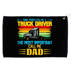 Truck Driver Dad Gift Grommeted Golf Towel