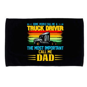 Truck Driver Dad Gift Microfiber Hand Towel