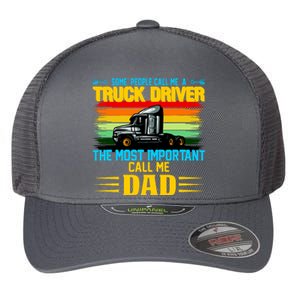 Truck Driver Dad Gift Flexfit Unipanel Trucker Cap