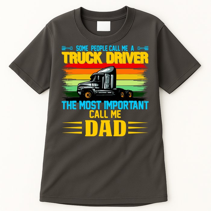 Truck Driver Dad Gift Tall T-Shirt