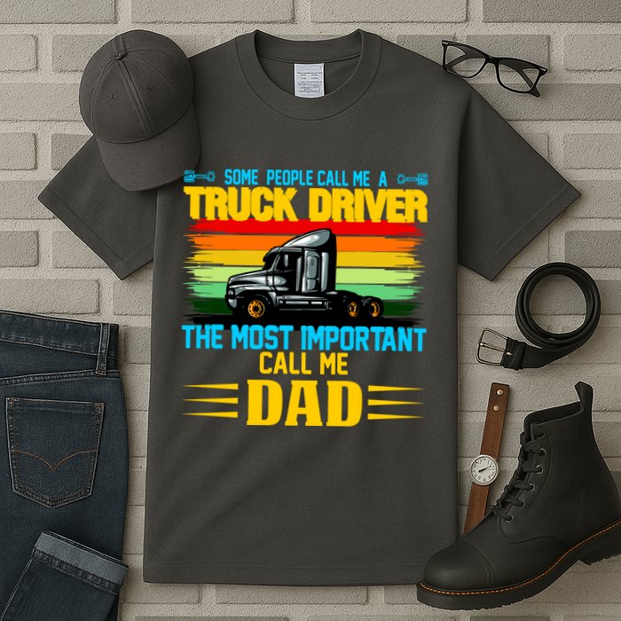 Truck Driver Dad Gift Tall T-Shirt