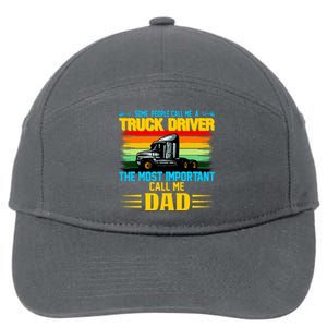 Truck Driver Dad Gift 7-Panel Snapback Hat