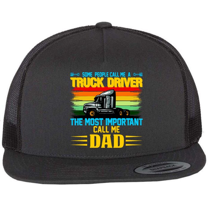 Truck Driver Dad Gift Flatbill Hat