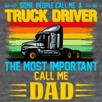 Truck Driver Dad Gift Flatbill Hat