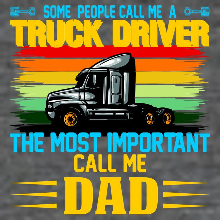 Truck Driver Dad Gift Flatbill Hat