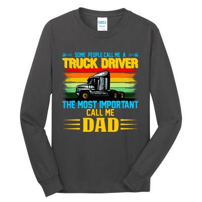 Truck Driver Dad Gift Tall Long Sleeve T-Shirt