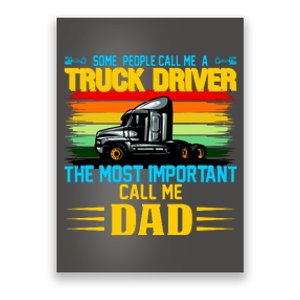 Truck Driver Dad Gift Poster