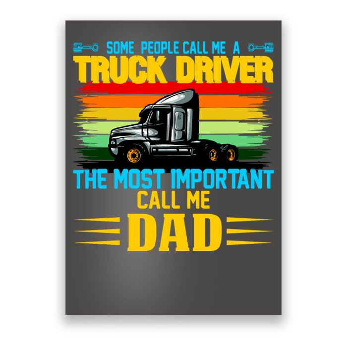 Truck Driver Dad Gift Poster