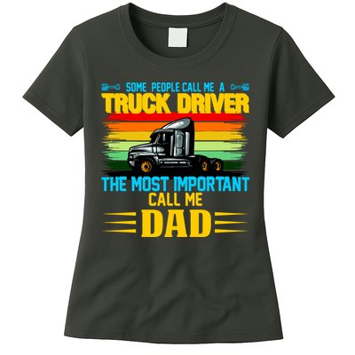 Truck Driver Dad Gift Womens T-Shirt