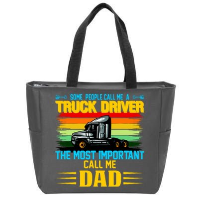 Truck Driver Dad Gift Zip Tote Bag