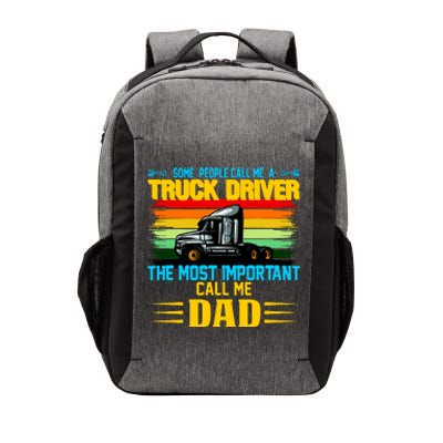 Truck Driver Dad Gift Vector Backpack