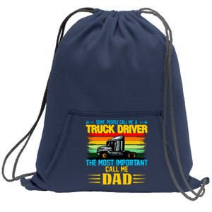 Truck Driver Dad Gift Sweatshirt Cinch Pack Bag