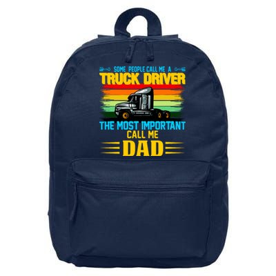 Truck Driver Dad Gift 16 in Basic Backpack