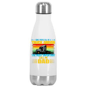 Truck Driver Dad Gift Stainless Steel Insulated Water Bottle