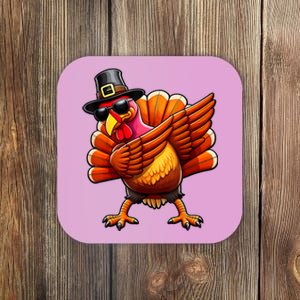 Thanksgiving Day Dabbing Turkey Pilgrim Funny Dab Coaster