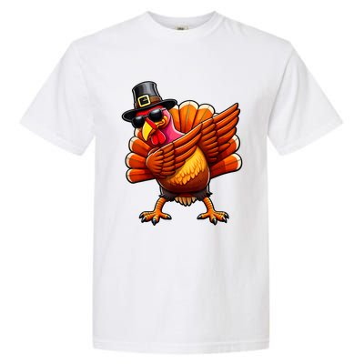 Thanksgiving Day Dabbing Turkey Pilgrim Funny Dab Garment-Dyed Heavyweight T-Shirt