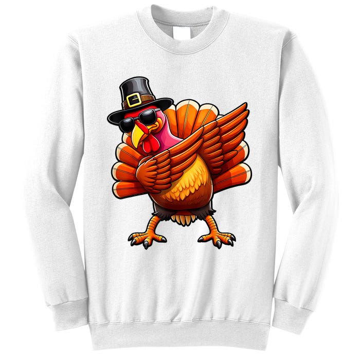 Thanksgiving Day Dabbing Turkey Pilgrim Funny Dab Sweatshirt