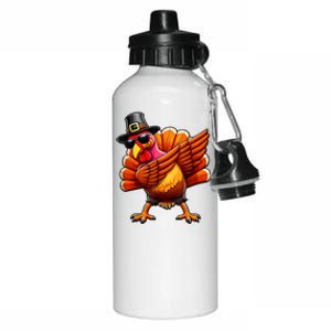 Thanksgiving Day Dabbing Turkey Pilgrim Funny Dab Aluminum Water Bottle