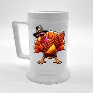 Thanksgiving Day Dabbing Turkey Pilgrim Funny Dab Beer Stein