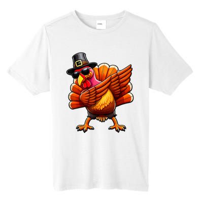 Thanksgiving Day Dabbing Turkey Pilgrim Funny Dab Tall Fusion ChromaSoft Performance T-Shirt