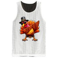 Thanksgiving Day Dabbing Turkey Pilgrim Funny Dab Mesh Reversible Basketball Jersey Tank