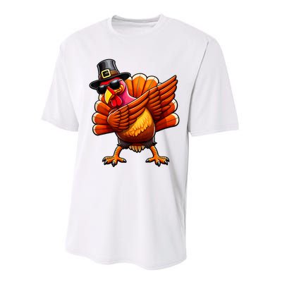 Thanksgiving Day Dabbing Turkey Pilgrim Funny Dab Performance Sprint T-Shirt