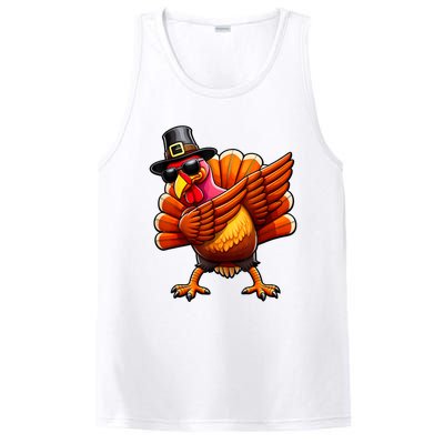 Thanksgiving Day Dabbing Turkey Pilgrim Funny Dab PosiCharge Competitor Tank