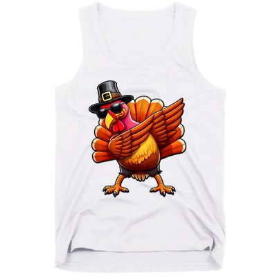 Thanksgiving Day Dabbing Turkey Pilgrim Funny Dab Tank Top