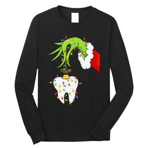 Tooth Dentist Dental Assistant Teeth Christmas Xmas Pajamas Gift Long Sleeve Shirt